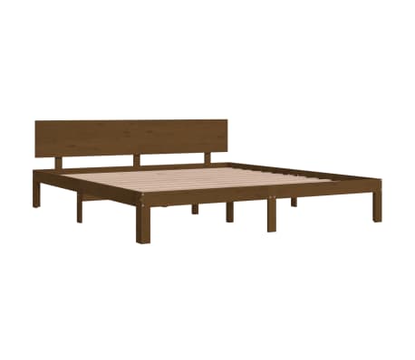 vidaXL Bed Frame without Mattress Honey Brown 180x200cm Super King Size