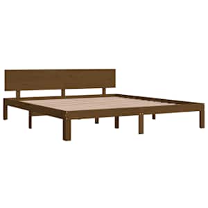 vidaXL Bed Frame without Mattress Honey Brown 180x200cm Super King Size