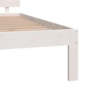 Rám postele bílý masivní dřevo borovice 200 x 200 cm - obrázek 6