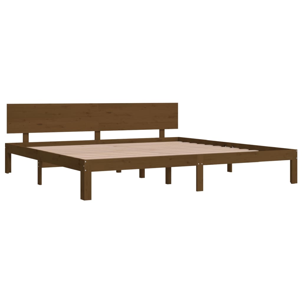 

vidaXL Bedframe massief grenenhout honingbruin 200x200 cm