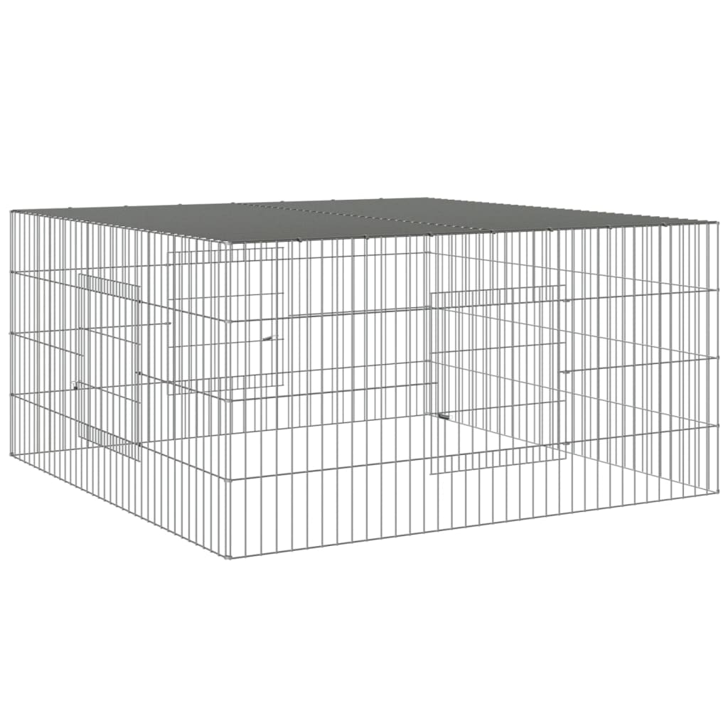 vidaXL Konijnenkooi 110x110x55 cm gegalvaniseerd ijzer