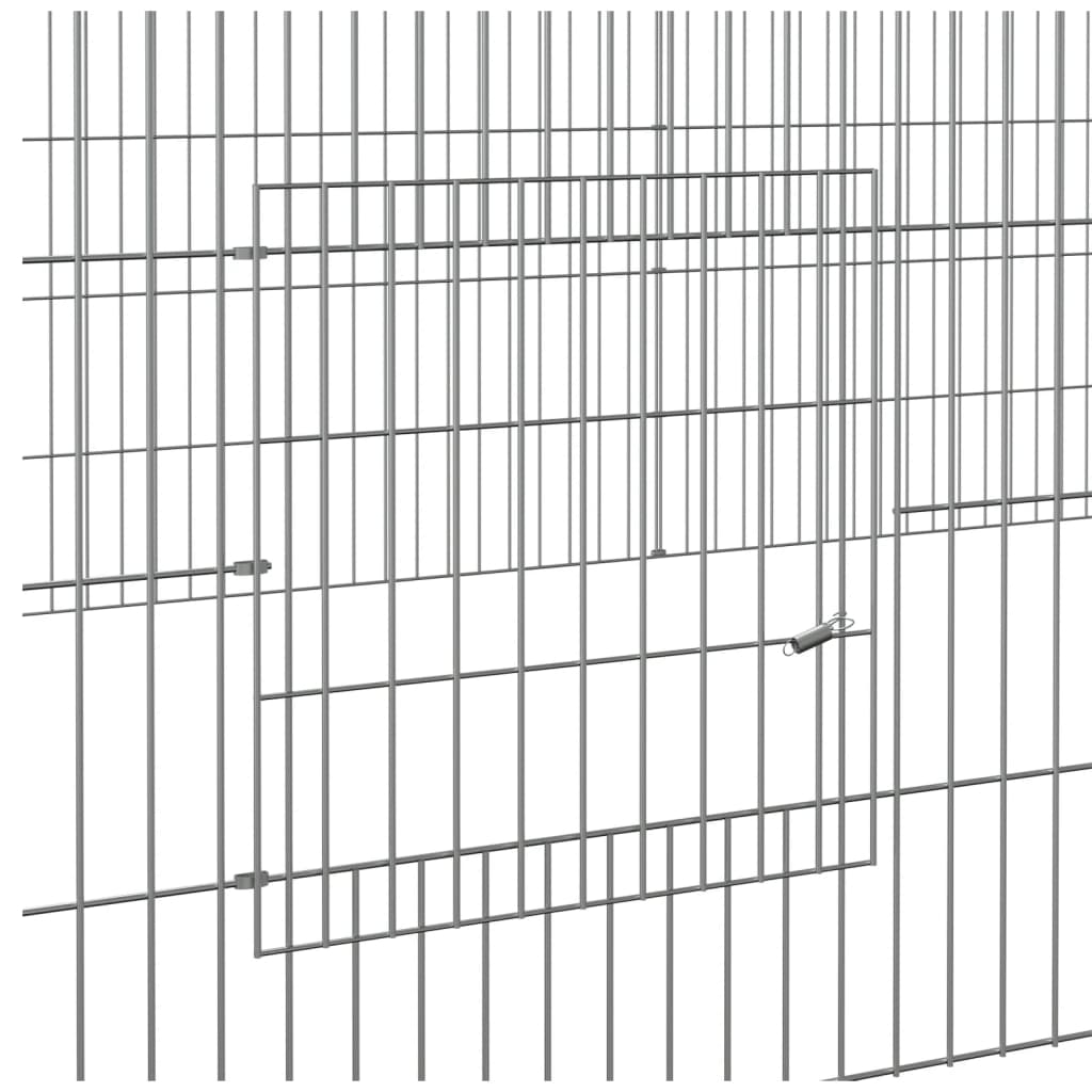 2dílná klec pro králíka 220 x 110 x 55 cm pozinkované železo