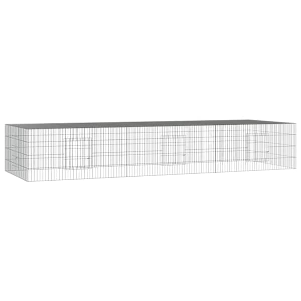 vidaXL 3 paneeliga j&auml;nesepuur, 325x109x54 cm, tsingitud raud