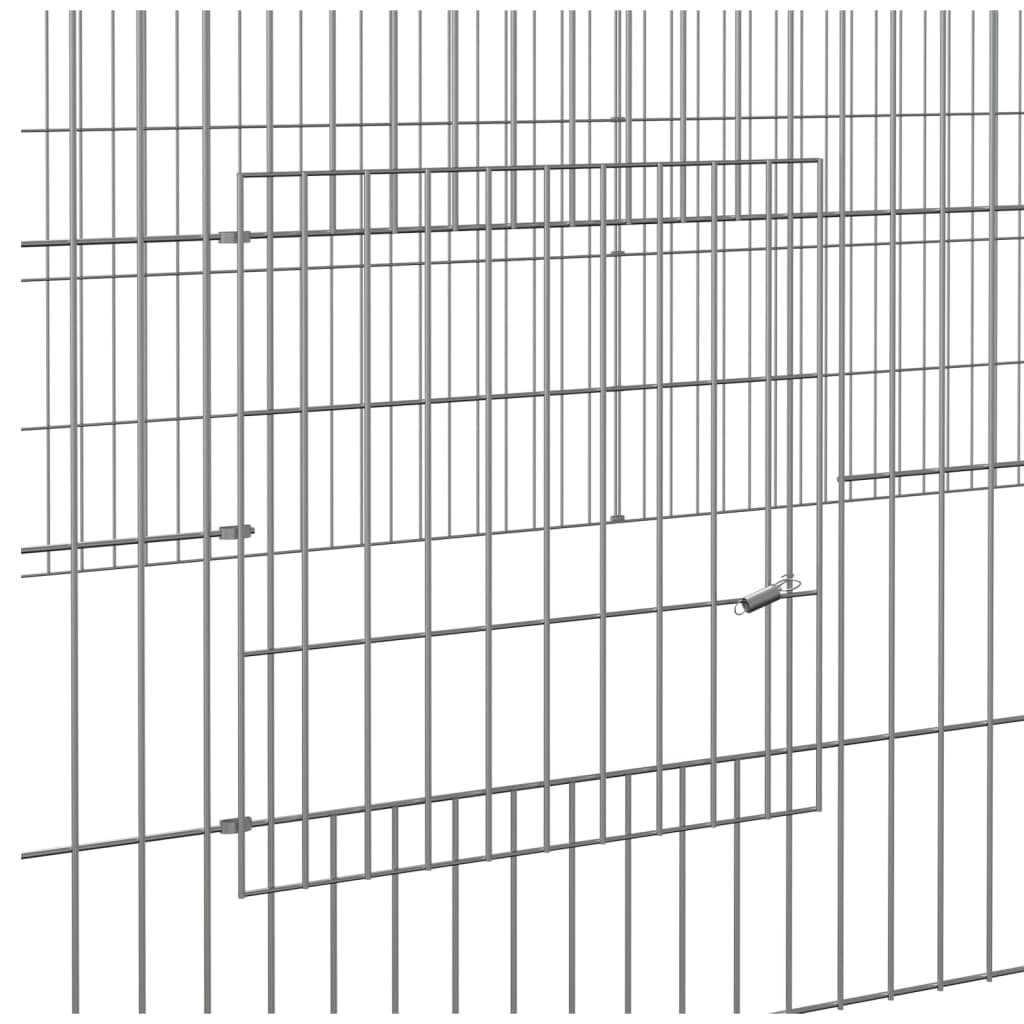  4-panelová klietka pre králiky 433x109x54 cm pozinkované železo