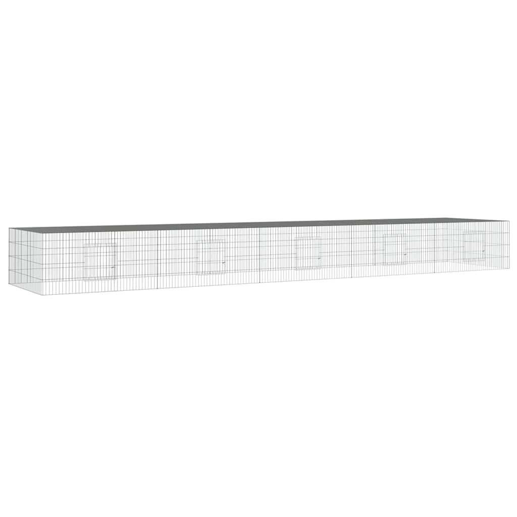 vidaXL 5dílná klec pro králíka 541 x 109 x 54 cm pozinkované železo