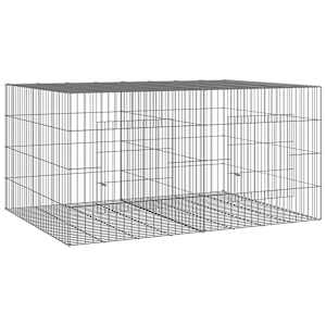 2dílná klec pro králíka 110 x 79 x 54 cm pozinkované železo - obrázek 2
