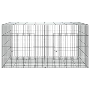 2dílná klec pro králíka 110 x 79 x 54 cm pozinkované železo - obrázek 3