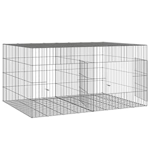 2dílná klec pro králíka 110 x 79 x 54 cm pozinkované železo - obrázek 4