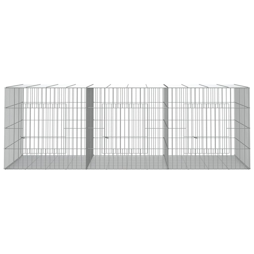  3-panelová klietka pre králiky 163x79x54 cm pozinkované železo