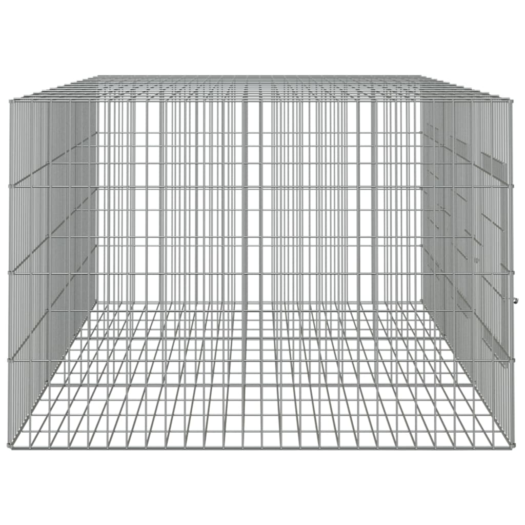 3dílná klec pro králíka 163 x 79 x 54 cm pozinkované železo