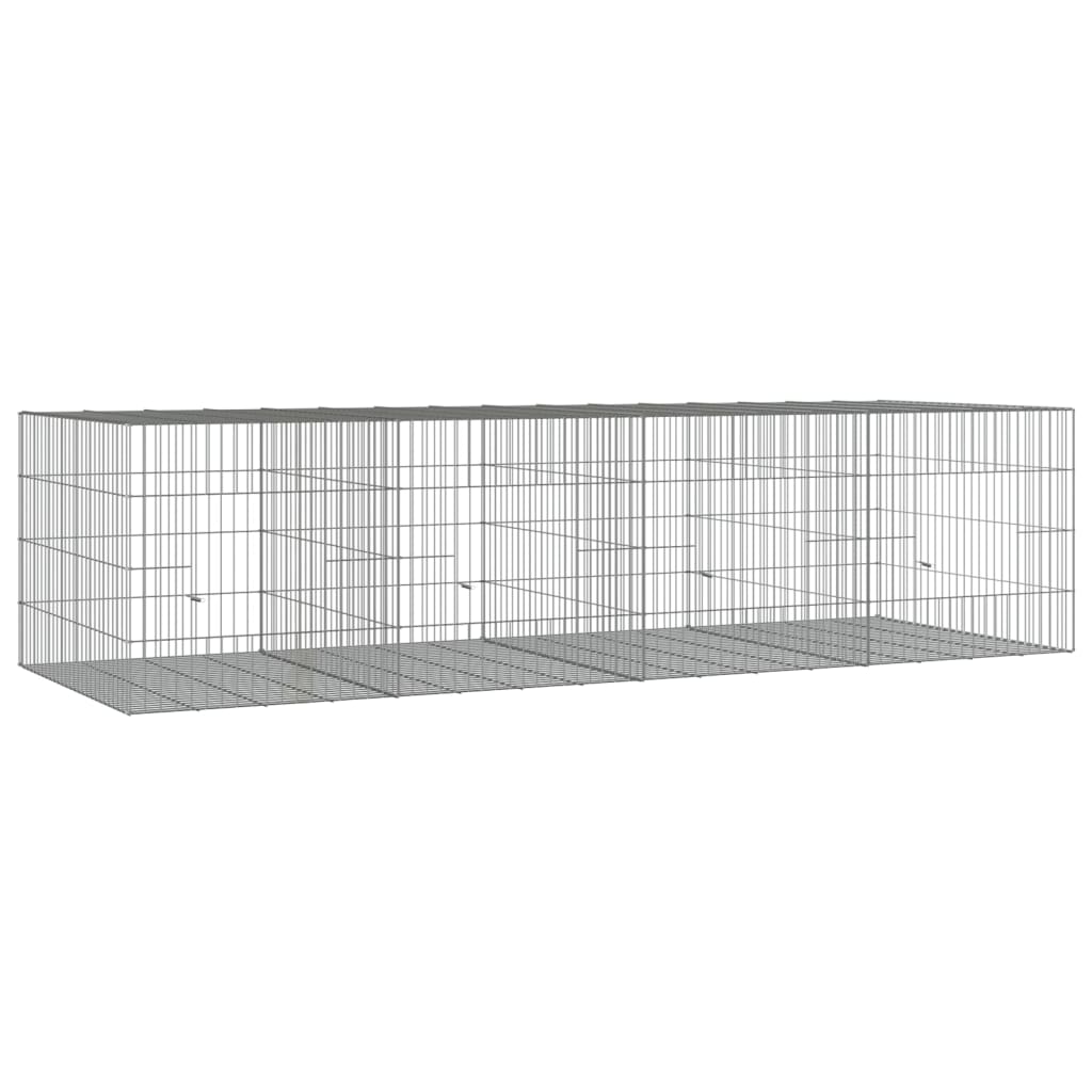 vidaXL 4dílná klec pro králíka 217 x 79 x 54 cm pozinkované železo