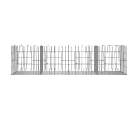 vidaXL Cage &agrave; lapin 4 panneaux 217x79x54 cm Fer galvanis&eacute;