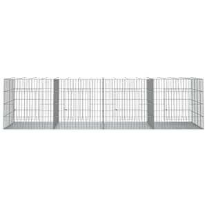 vidaXL Cage &agrave; lapin 4 panneaux 217x79x54 cm Fer galvanis&eacute;