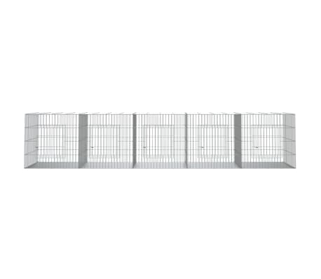 vidaXL Kaninbur med 5 paneler 273x79x54 cm galvanisert jern