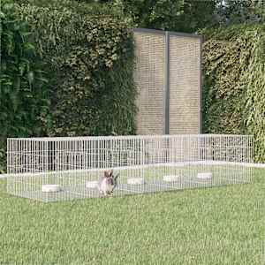 5-delna ograda za zajce 273x79x54 cm pocinkano železo