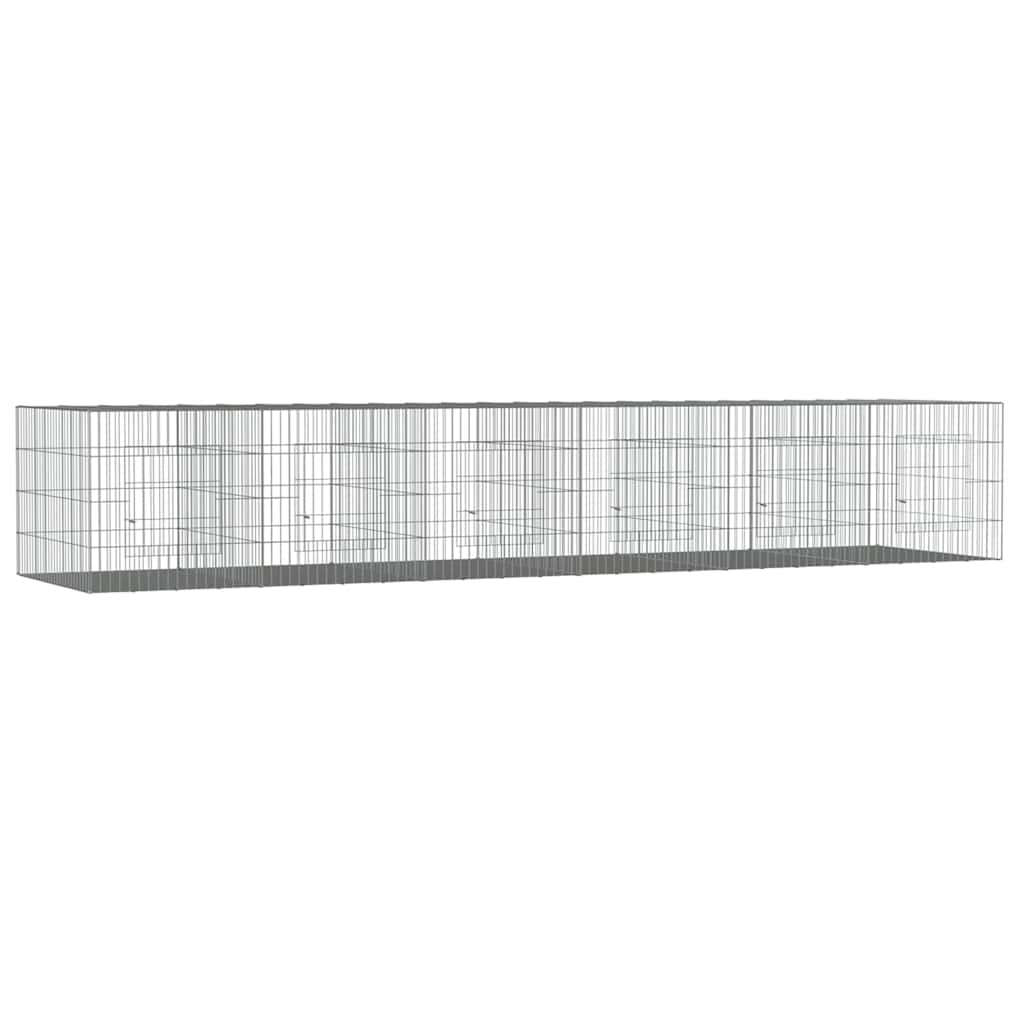 vidaXL 6dílná klec pro králíka 327 x 79 x 54 cm pozinkované železo