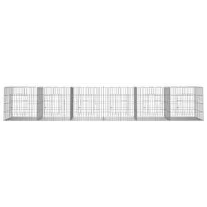 vidaXL Cușcă pentru iepuri, 6 panouri, 327x79x54 cm, fier galvanizat