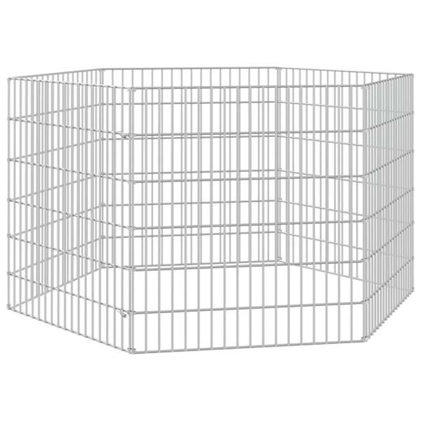 vidaXL loomade aedik 6 paneeli 54x60 cm tsingitud raud