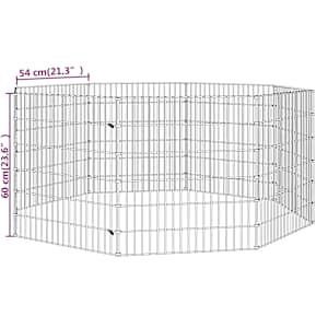 Ohrádka pro zvířata 8 panelů 54 x 60 cm pozinkované železo - obrázek 8