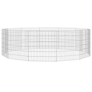 vidaXL loomade aedik 12 paneeli 54x60 cm tsingitud raud