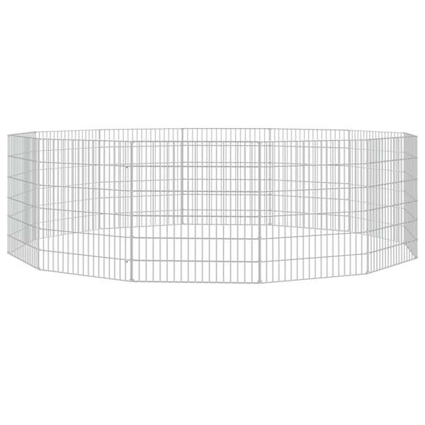 vidaXL loomade aedik 12 paneeli 54x60 cm tsingitud raud