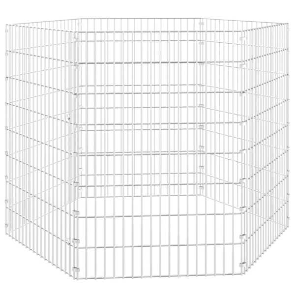 vidaXL loomade aedik 6 paneeli 54x80 cm tsingitud raud