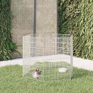 Ograda za živali na prostem s 6 paneli 54x80 cm železo