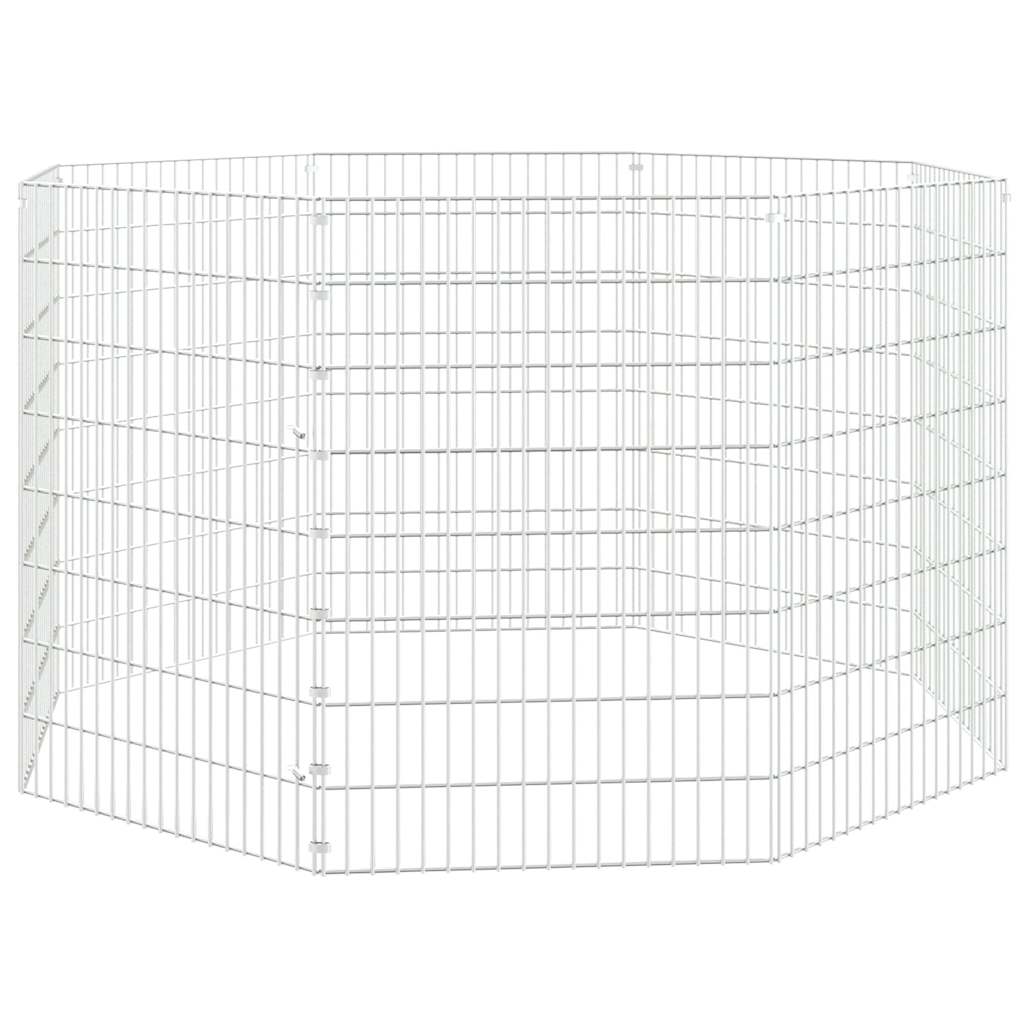 vidaXL Ohrádka pro zvířata 8 panelů 54 x 80 cm pozinkované železo