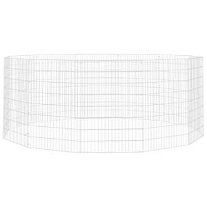 Ohrádka pro zvířata 12 panelů 54 x 80 cm pozinkované železo - obrázek 2