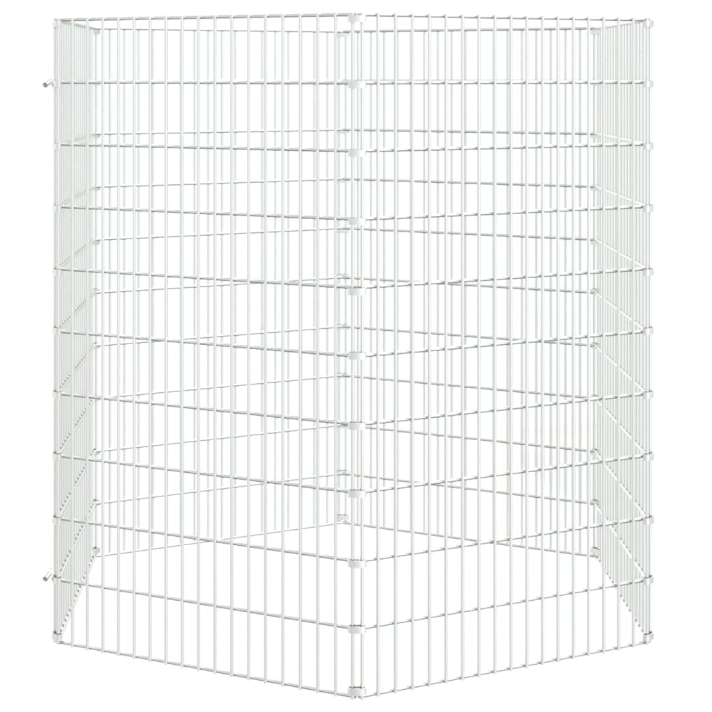 vidaXL Adăpost pentru animale cu 6 panouri, 54x100 cm, fier galvanizat