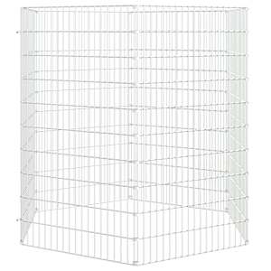 vidaXL Recinto animales corral 6 paneles hierro galvanizado 54x100 cm