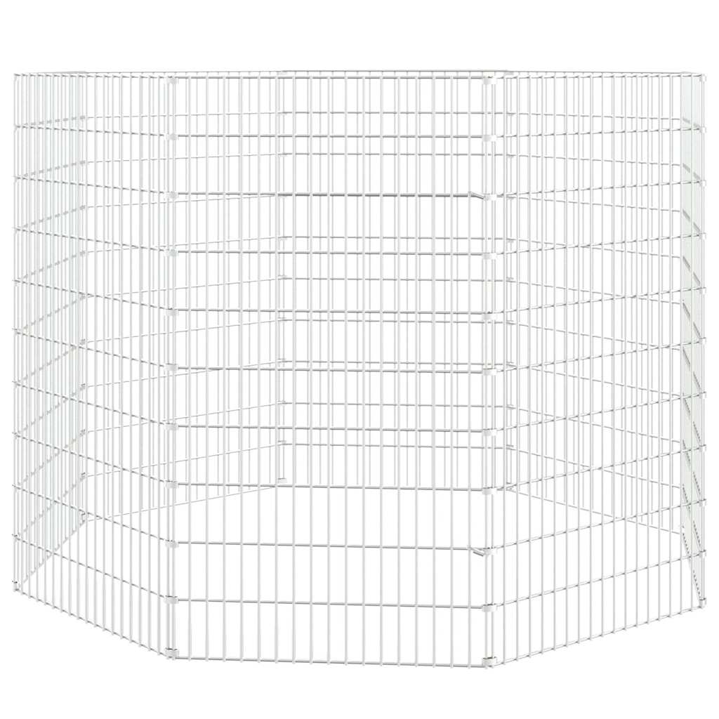 vidaXL Ohrada pro volný výběh zvířat 8dílná 54 x 100 cm pozinkovaná ocel