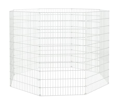 vidaXL Recinto animales corral 8 paneles hierro galvanizado 54x100 cm