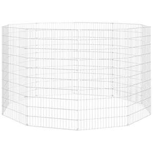 Ohrádka pro zvířata 10 panelů 54 x 100 cm pozinkované železo - obrázek 3
