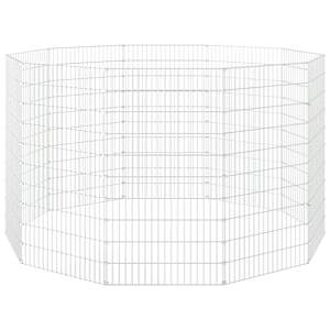 Ohrádka pro zvířata 10 panelů 54 x 100 cm pozinkované železo - obrázek 4