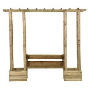 Zahradní pergola s lavicí a truhlíky impregnovaná borovice - obrázek 3