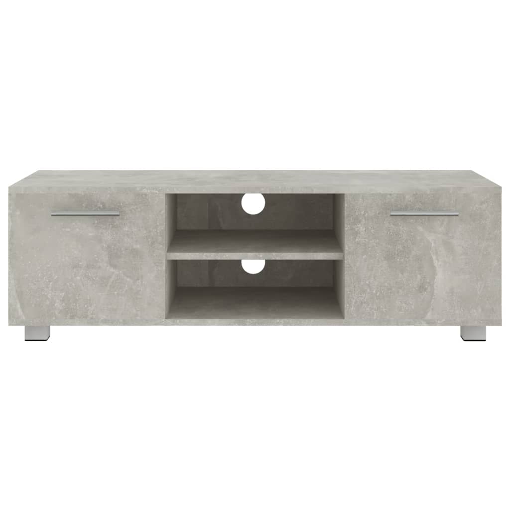 vidaXL Meuble TV Gris béton 110x40x35 cm Bois d'ingénierie