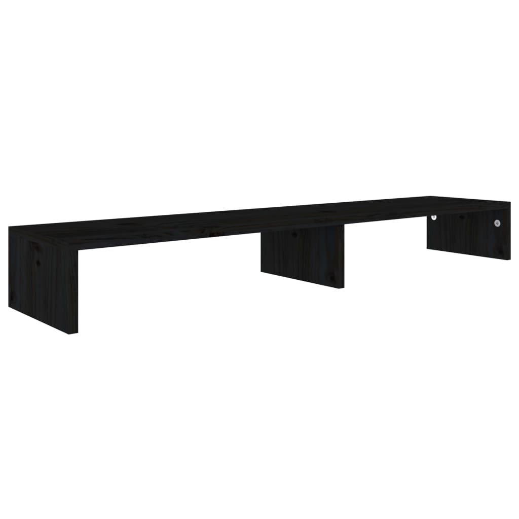 Support de moniteur Noir 110×23,5×12 cm Bois d’ingénierie | meublestv.fr 3