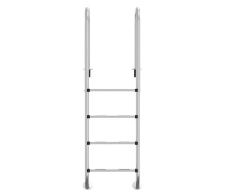 vidaXL &Eacute;chelle de piscine 54x38x184,5 cm acier inoxydable 304