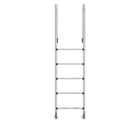 vidaXL Zwembadladder 54x38x211 cm 304 roestvrij staal