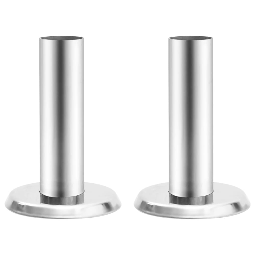 vidaXL Suportes p/ corrimão de escada piscina 2 pcs aço inoxidável 304