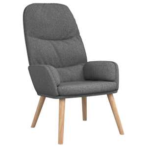 Relaxační křeslo se stoličkou světle šedé textil - obrázek 6