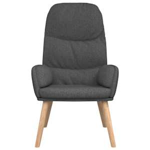 Relaxační křeslo se stoličkou tmavě šedé textil - obrázek 7