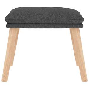 Relaxační křeslo se stoličkou tmavě šedé textil - obrázek 11