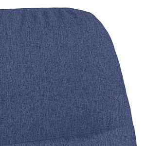 Relaxační křeslo se stoličkou modré textil - obrázek 8