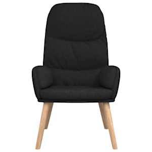 Relaxační křeslo se stoličkou černé textil - obrázek 7