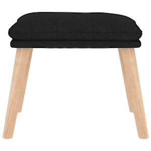Relaxační křeslo se stoličkou černé textil - obrázek 11