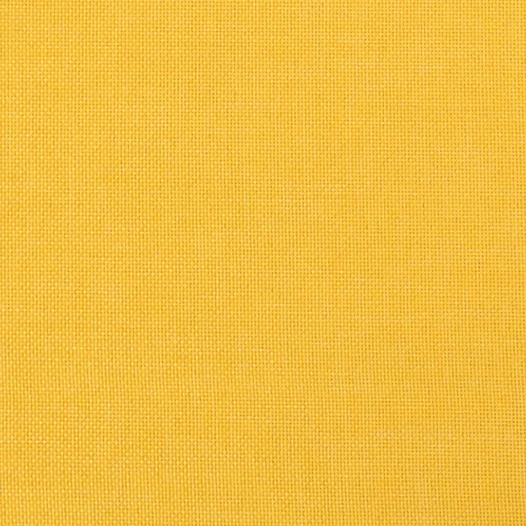 Scaun relaxare cu taburet, galben muștar, textil