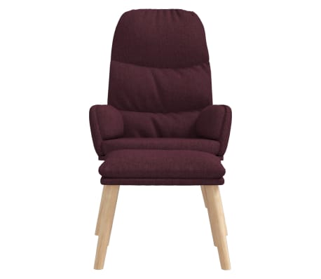 vidaXL Chaise de relaxation avec tabouret Violet Tissu