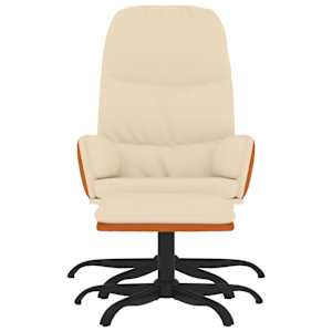 vidaXL Stol za spro&scaron;čanje s stolčkom krem blago